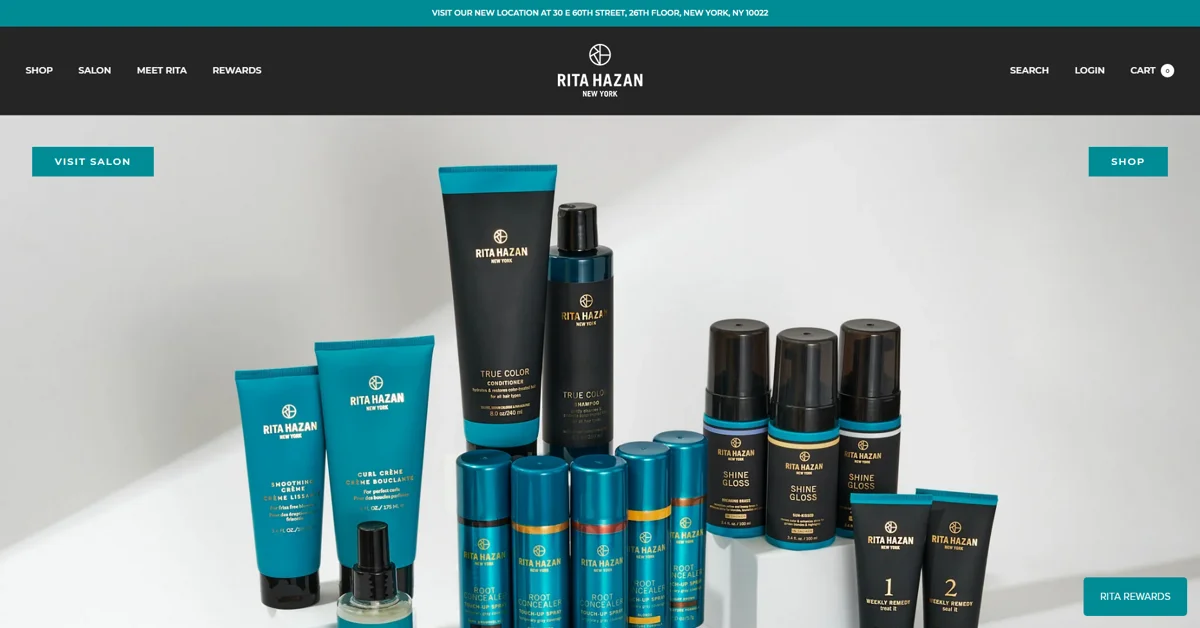 Rita Hazan: Custom Brand-First E-Commerce Platform