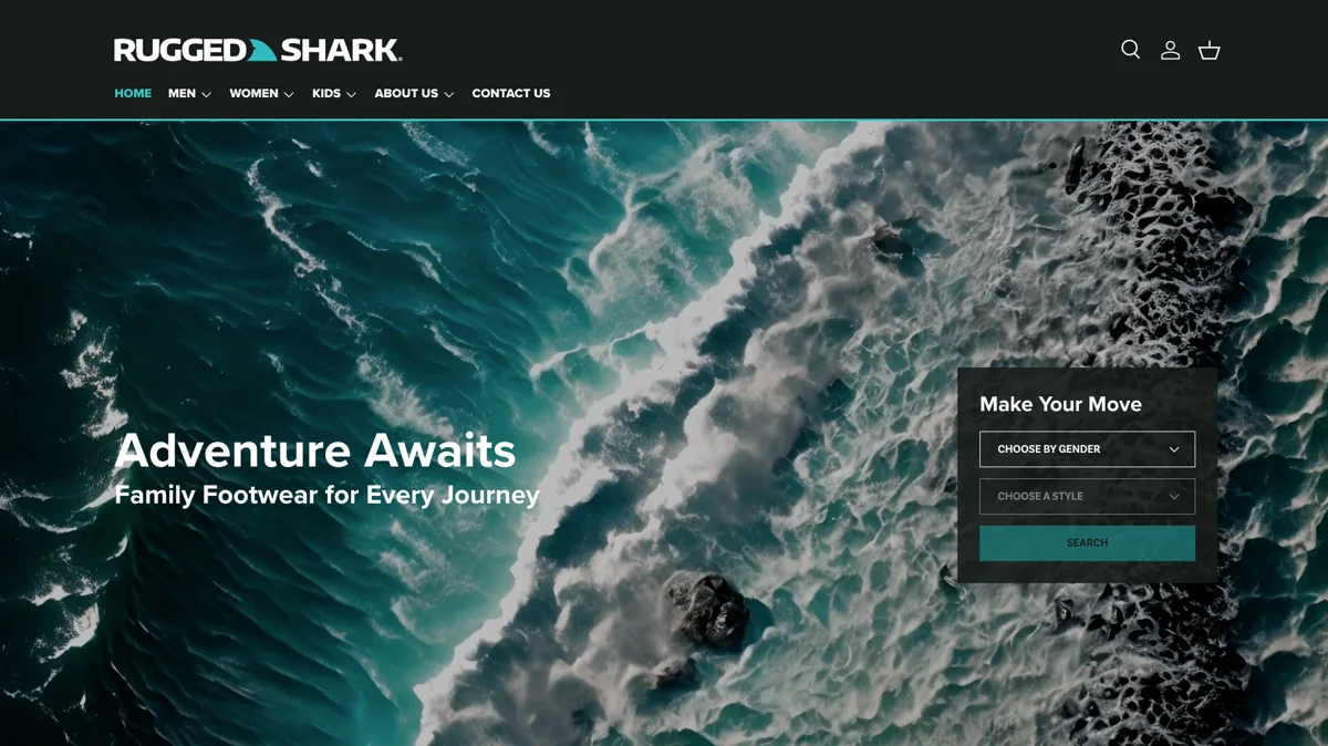Rugged Shark: Custom Brand-First E-Commerce Platform