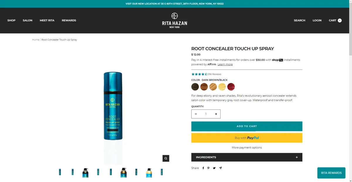 Rita Hazan: Custom Brand-First E-Commerce Platform